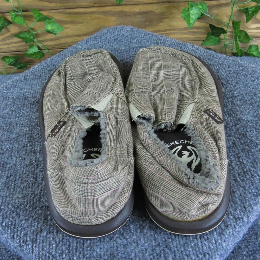 SKECHERS Men's ‎ Flat Tan Fabric Size 10 Medium Gently Used 2025
